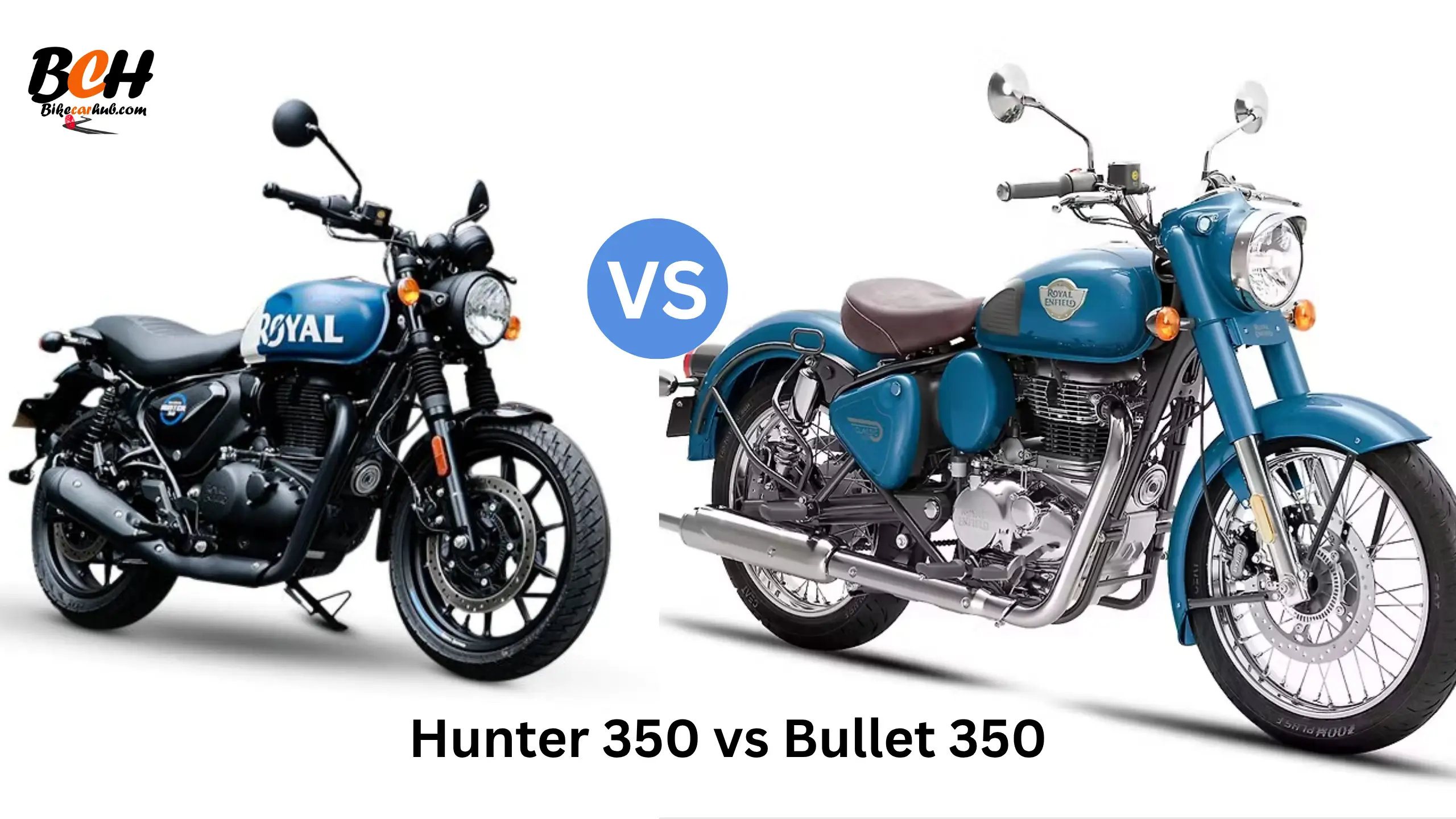 Hunter 350 vs Bullet 350 – Detailed Cruiser Bike Comparison (2025) | BikeCarHub